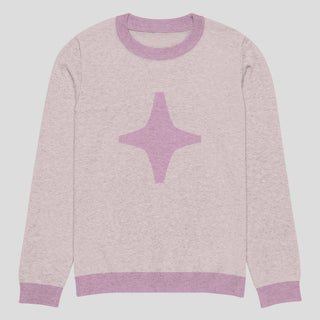 Star Knitted Crew Neck Sweater - MAISON ANTONIUS - Tops - MAISON ANTONIUS