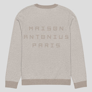 Star Knitted Crew Neck Sweater - MAISON ANTONIUS - Tops - MAISON ANTONIUS
